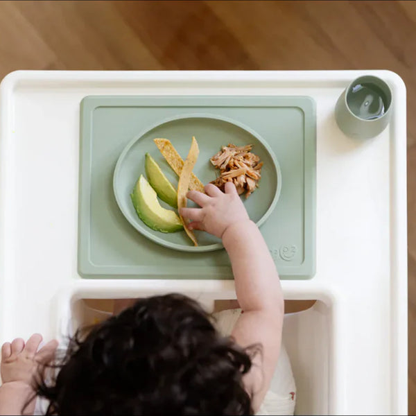 EzPz Tiny Plate 100% Food Grade Silicone Suction Plate - Sage