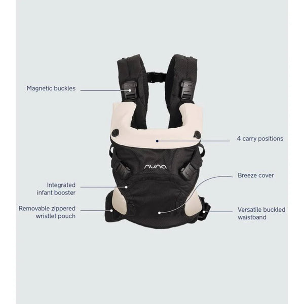 Nuna CUDL Clik Ergonomic Baby Carrier - Caviar - Dezine Kids