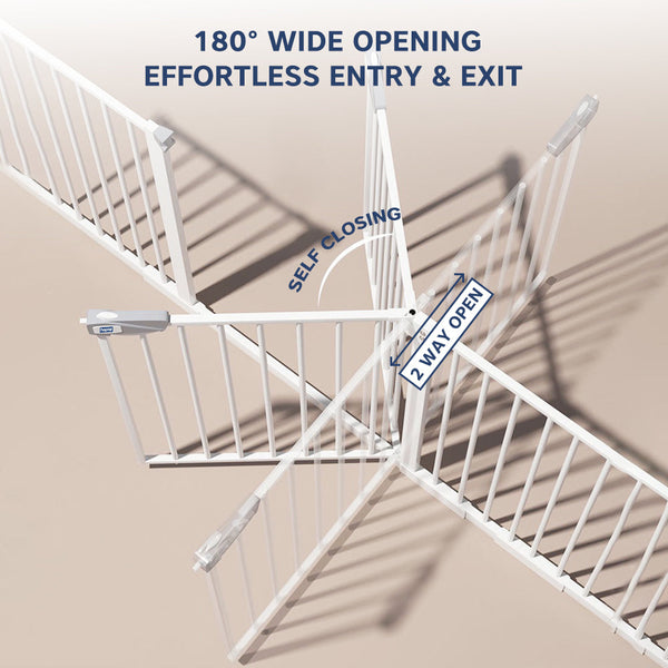 Hopop Baby Safety Gate for Kids with Two-Way Auto-Close- 75x85 Cm - Dezine Kids