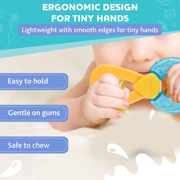 Chicco Teether Refreshing Pink 4M+ 1Pc - Ring Handle