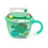 Melii Abacus Snack Container With Finger Trap, 200 ml - Mint