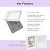 Dooky Gift Set Handprint Double Frame And Memory Box - White