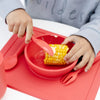 EzPz Happy Utensils for Toddlers(Spoon, Fork & Knife) - Coral