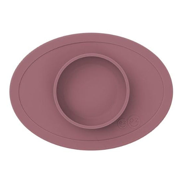 EzPz Tiny Bowl 100% Food Grade Silicone Suction Bowl Non Slip & Microwave Safe - Mauve
