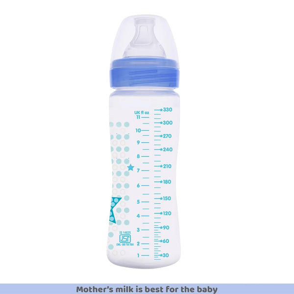 Chicco Well Being Polypropylene Feeding Bottle 330ml for 4M+ - Blue