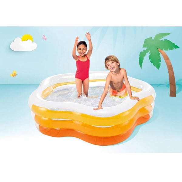Intex Swim Center Summer Colored Family Inflatable Swimming Pool - Multicolor - Dezine Kids