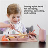 EzPz Happy Utensils for Toddlers(Spoon, Fork & Knife) - Pewter