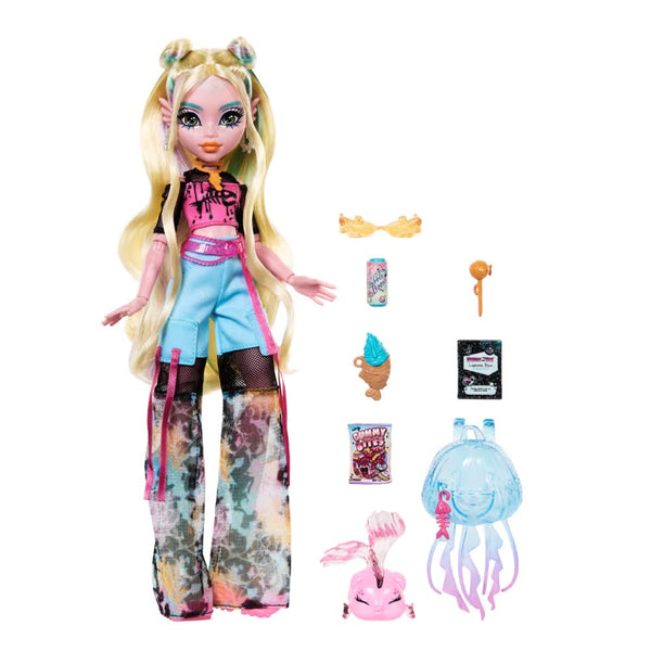 Barbie Monster High Lagoona Blue Fashion Doll With Pet Neptuna And Accessories