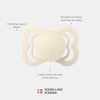 Bibs Supreme Pacifiers 2 Pack - Ivory/Blush