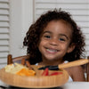 Avanchy Baby Bamboo & Silicone Suction Base Divided Plate + Spoon - Green - Dezine Kids