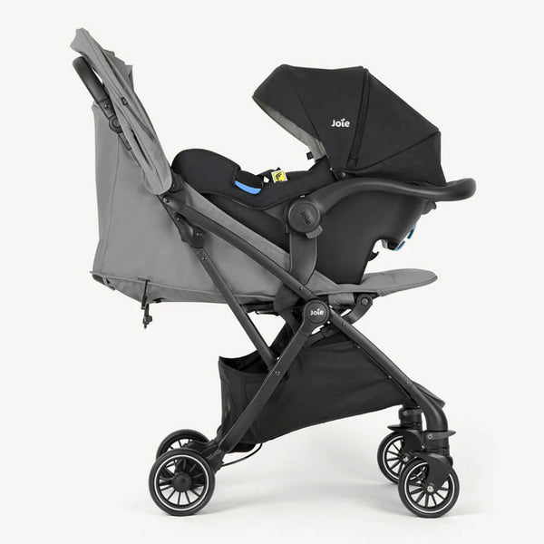Joie Tourist 3 in 1 Compact Stroller, Suitable from Birth to 15 kg, Approx 3 Years - Pebble - Dezine Kids