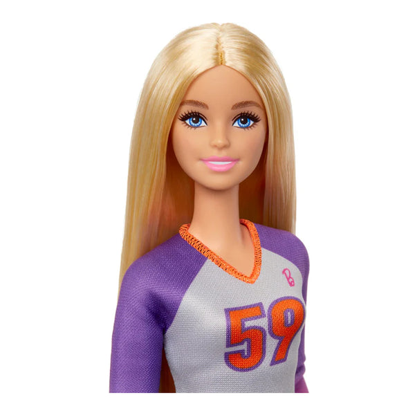Barbie Made to Move Career Volleyball Player Doll with Uniform and Ball for Kids
