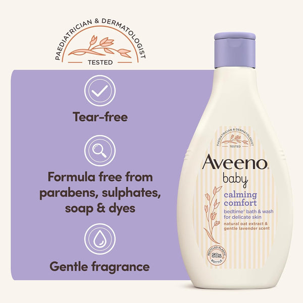 Aveeno Baby Calming Comfort Bedtime Bath & Wash - 250ml