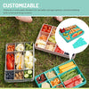 Melii Snackle Box, Food Jar 12 Compartments BPA Free - Blue