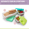 Melii Puzzle Container Airtight & Leakproof Microwave, Freezer & Dishwasher Safe - Lime, Mint & Blue