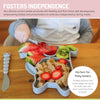 Melii 100% Food Grade Silicone Plate Suction Base With Divided Sections - Bulldog