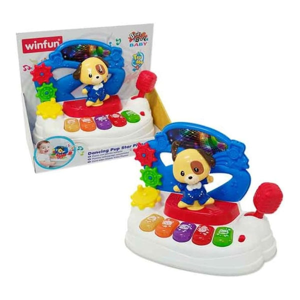 Winfun Dancing Pup Star PianoLightUp Piano with Movable Joystick