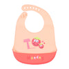 Adjustable silicone bib for baby feeding