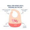 Hopop Waterproof Silicone Baby Bib with Crumb Catcher Pocket – Adjustable & Easy to Clean - Dezine Kids