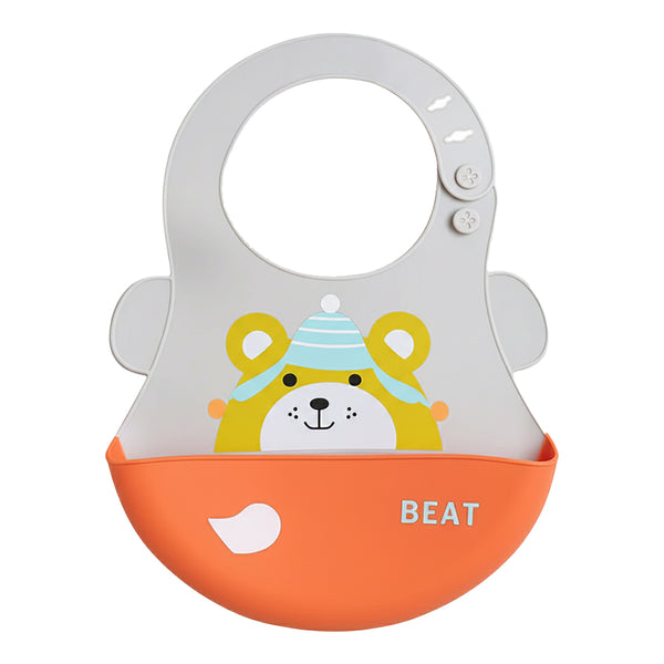 Hopop Easy Clean Crumb Catcher Silicone Bib - Dezine Kids