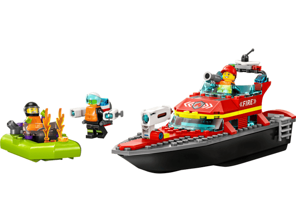 Lego City Fire Rescue Boat - Dezine Kids