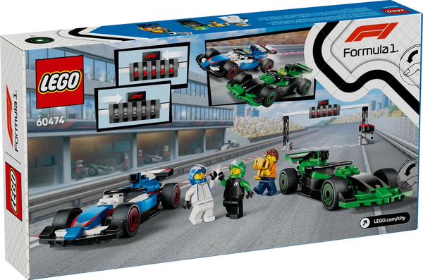 Lego City F1 Grid with VCARB & Sauber Race Cars Toy Vehicle Set - Dezine Kids