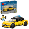 Lego City Yellow Taxi Model Car Kit with 2 Minifigures - Dezine Kids