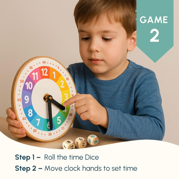 Curious Cub Time Learning Kit Digital and Analog Clock for Kids - Dezine Kids