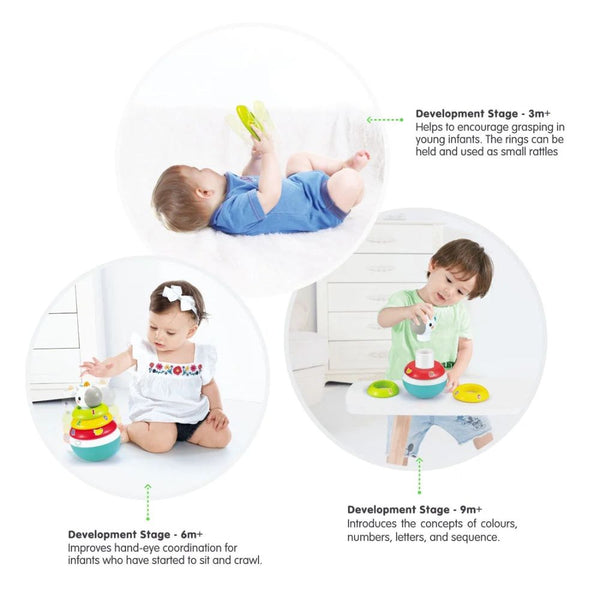 Hola Roly Poly Unicorn for 3M+ Stacking Rings - Dezine Kids