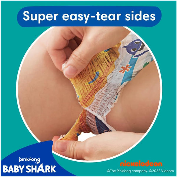 Pampers Splashers Baby Shark Edition Size 4, 88 Count, 9kg to 15kg, Disposable Swim Nappy Pants, for Secure Protection in The Water - Dezine Kids