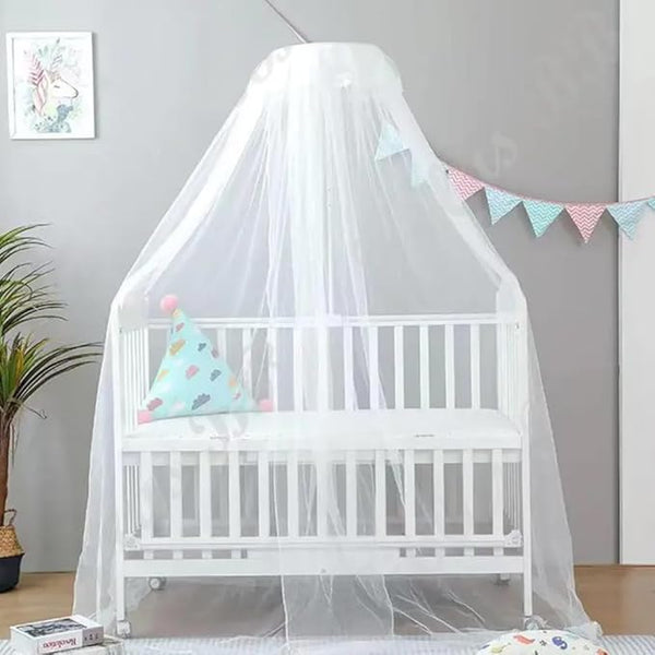 Hopop Baby Crib Mosquito Net, Nursery Hanging Mesh Net - White - Dezine Kids
