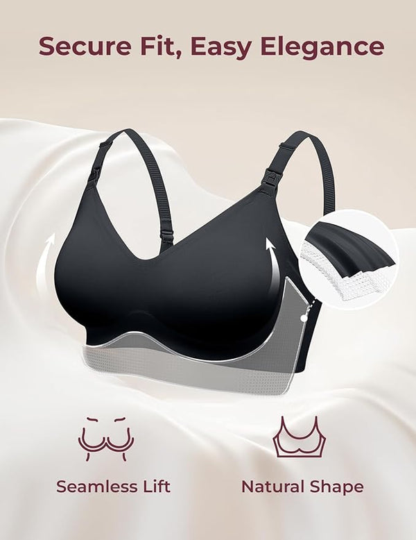 Momcozy Maternity Accessory YN21 Nursing Bra - Black