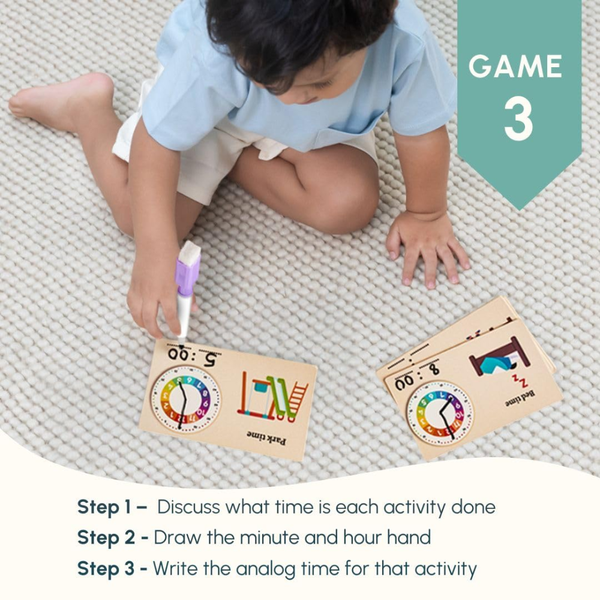 Curious Cub Time Learning Kit Digital and Analog Clock for Kids - Dezine Kids