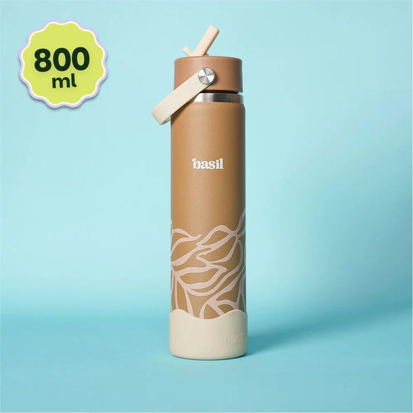 Basil Insulated Stainless steel Sipper with Carry Handle - Classic Dune