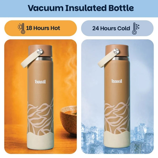 Basil Insulated Stainless steel Sipper with Carry Handle - Classic Dune