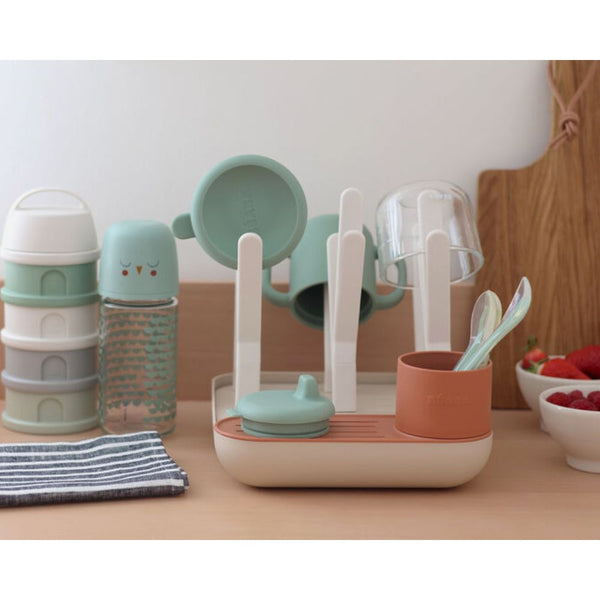 Beaba Forest Bottle Drying Rack - Terracotta/Clay - Dezine Kids