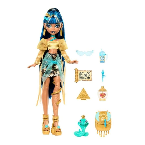 Monster High Cleo De Nile Fashion Doll with Pet Hissette And Accessories