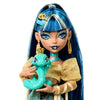 Monster High Cleo De Nile Fashion Doll with Pet Hissette And Accessories