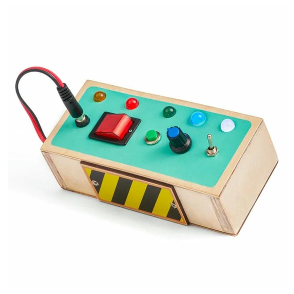Curious Cub5 Different Switches Busy Board Interactive Wooden Sensory Activity Toy - Dezine Kids