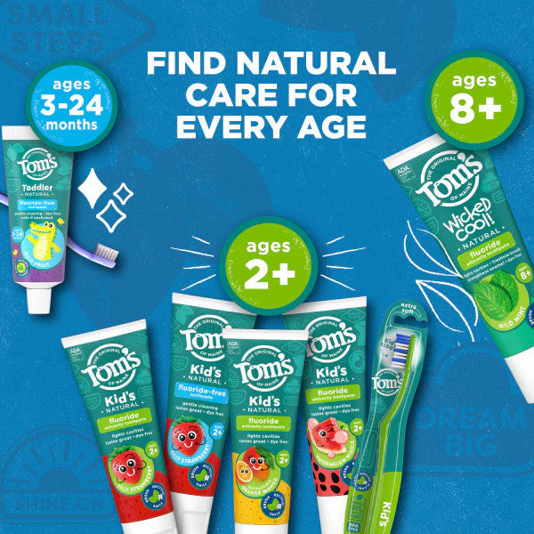 Tom's Fluoride Free Toddler Training Natural Mild Fruit Flavour Toothpaste - 49.6g