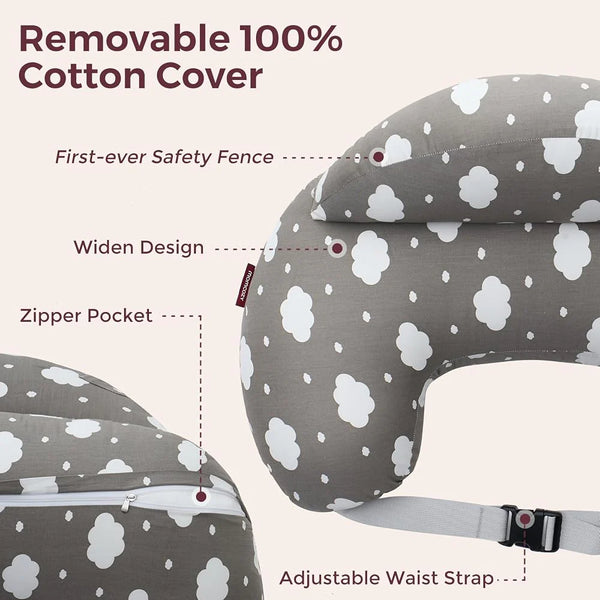 Momcozy Original Adjustable Nursing Pillow for Breastfeeding - Grey