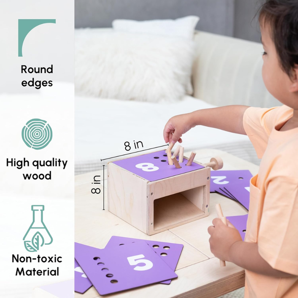 Curious Cub Count and Drop Box Montessori Learning Toy - Dezine Kids