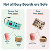Curious Cub5 Different Switches Busy Board Interactive Wooden Sensory Activity Toy - Dezine Kids