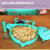 Melii 100% Food Grade Silicone Plate Suction Base With Divided Sections - Shark
