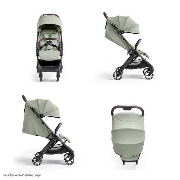Silver Cross Clic Stroller - Sage - Dezine Kids