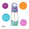 B.Box Tritan Straw Drink Bottle 450 ml - Lilac Pop Purple