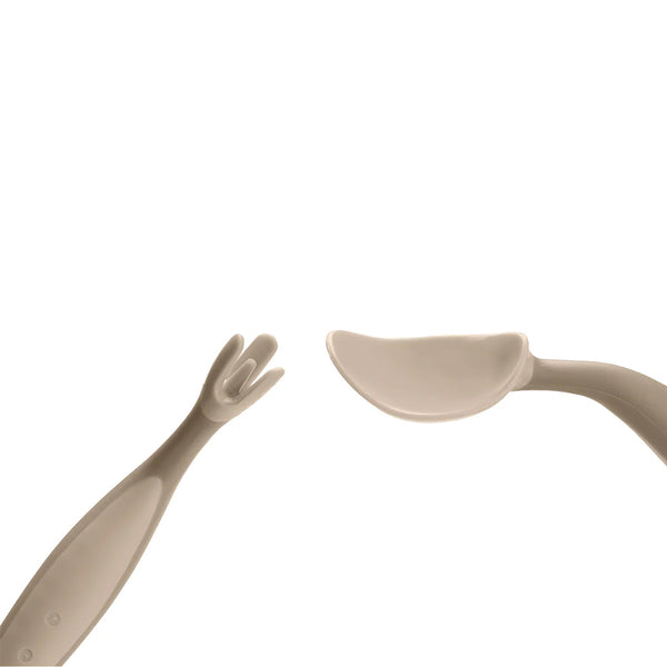 B.Box Toddler Cutlery Set Spoon and Fork - Latte Beige