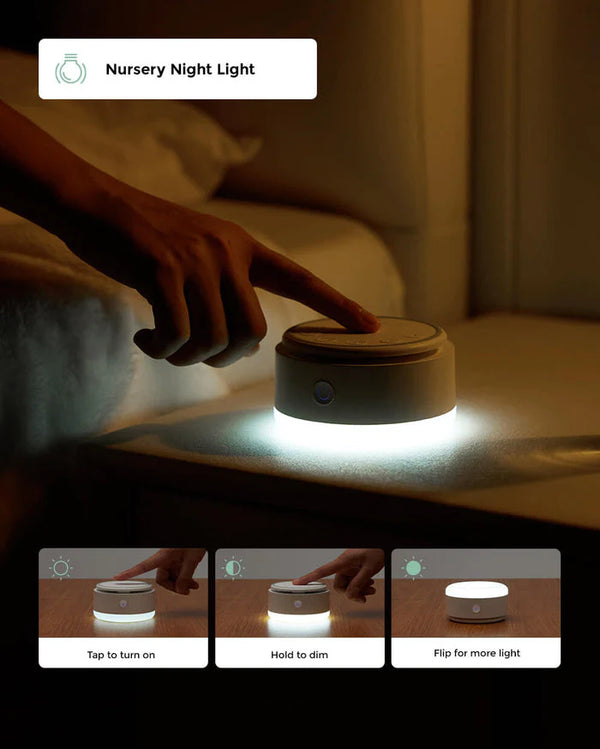 Momcozy Portable Baby Sound Machine, Long Battery Life - Cold Light