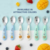 Hopop Stainless Steel Spoon & Fork Set with Travel Case - Portable & Durable - Dezine Kids