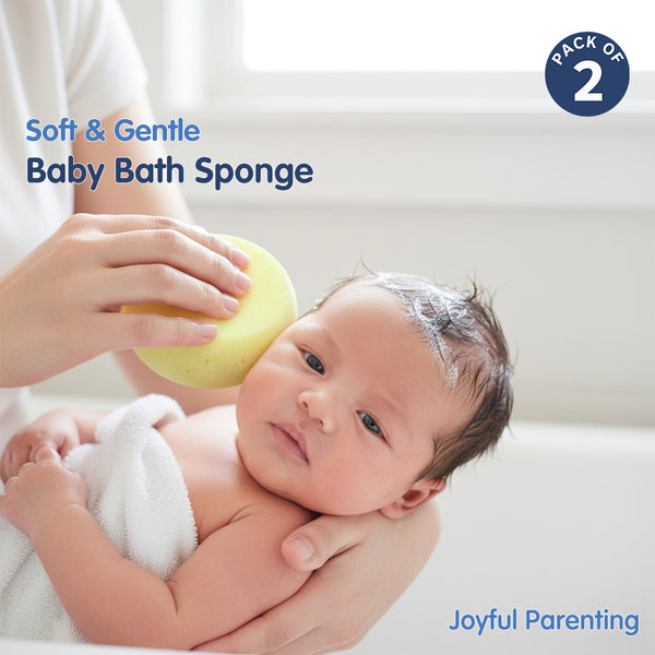 Hopop Soft & Gentle Baby Bath Sponge - Pack of 2